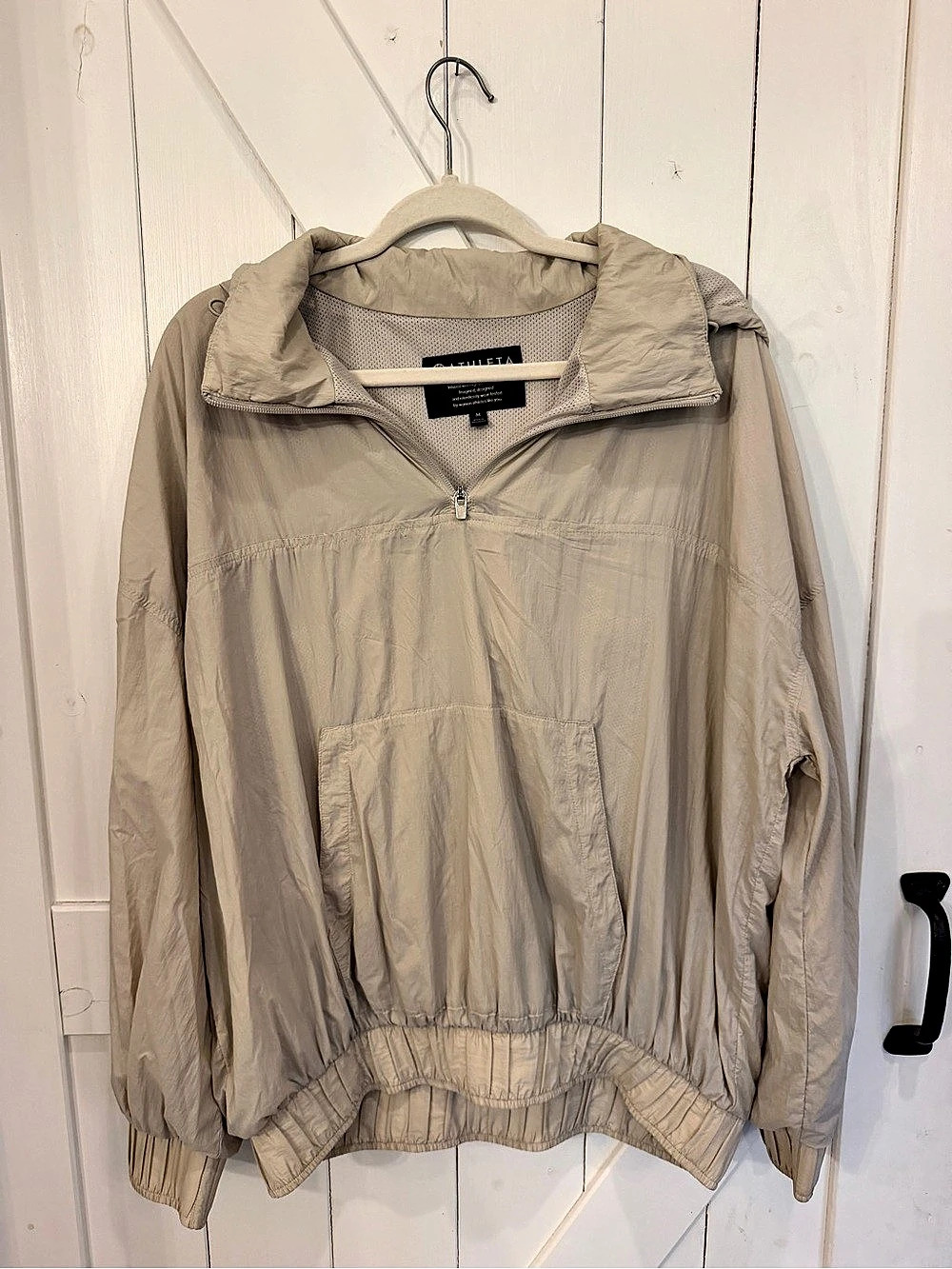 Athleta Women's Lightweight Anorak Jacket in Beige Size Medium